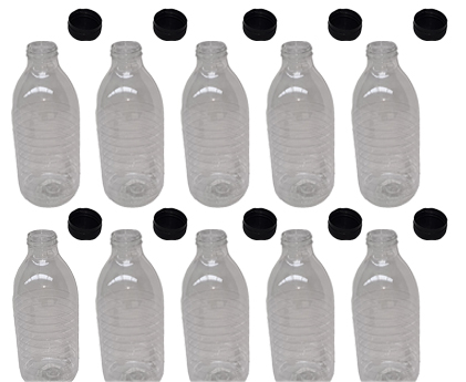 Kunststoffflaschen Lebensmittelecht Inhalt 1000 ml Set 10 Stück